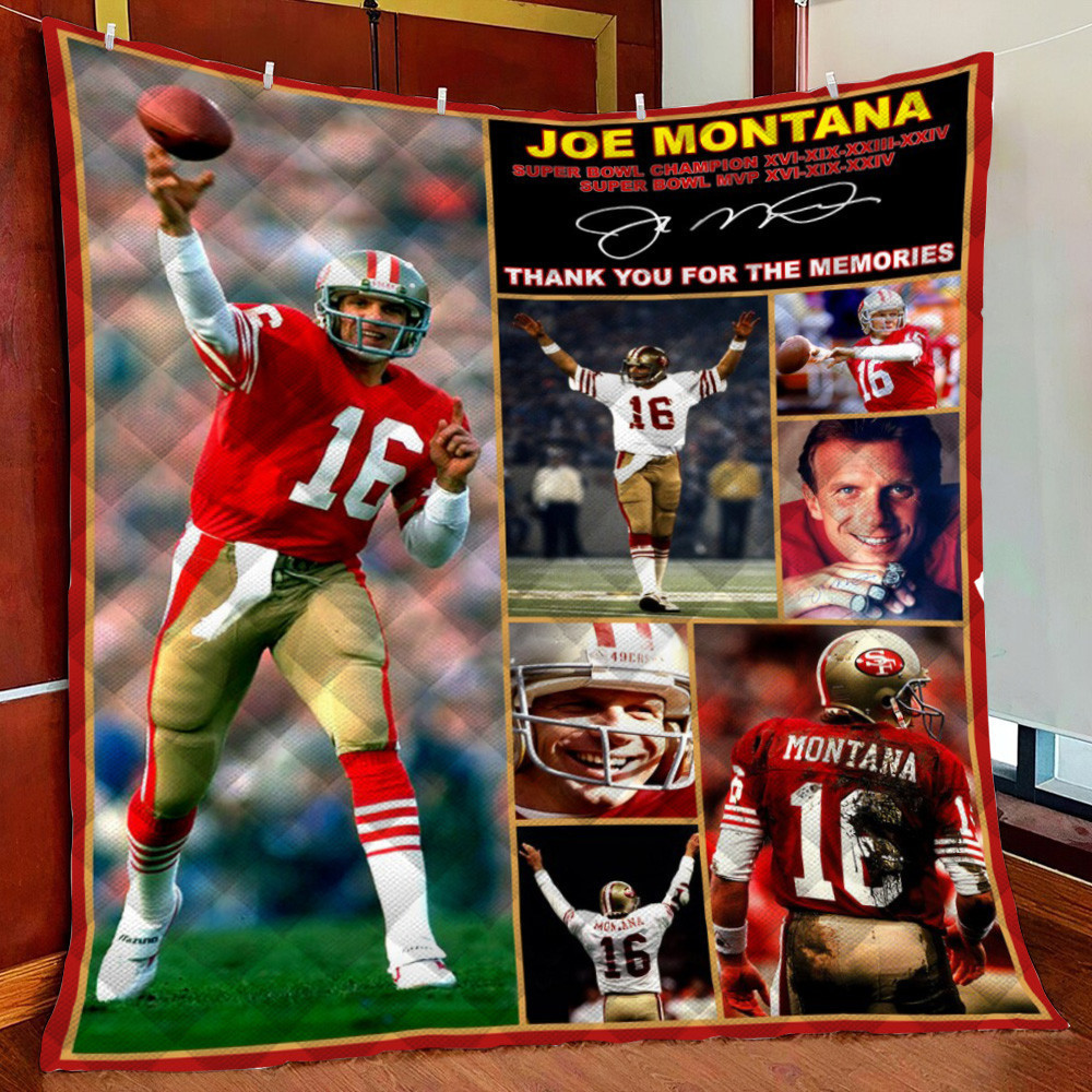 Joe Montana Fleece Blanket Quilt Blanket