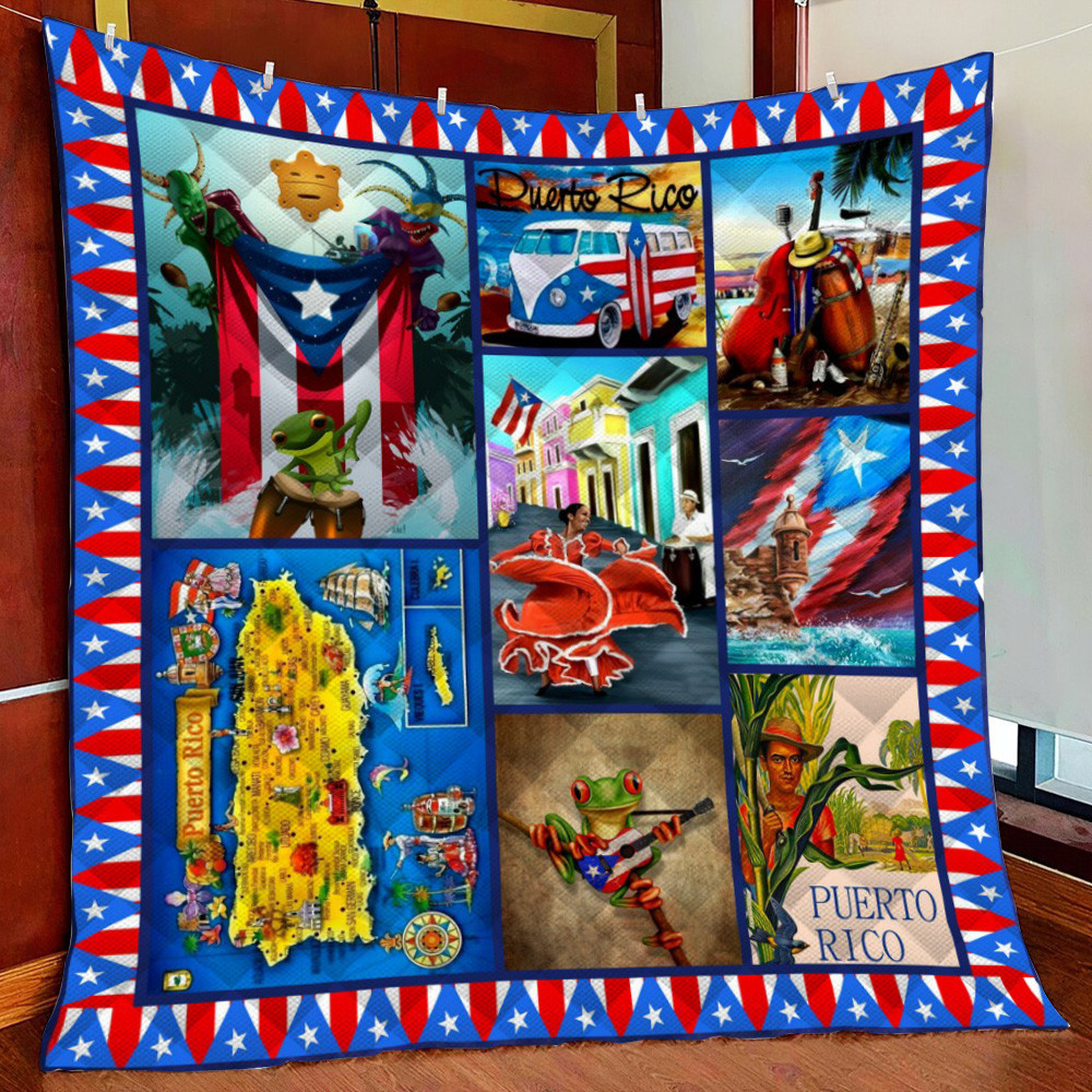 Puerto Rico Fleece Blanket Quilt Blanket