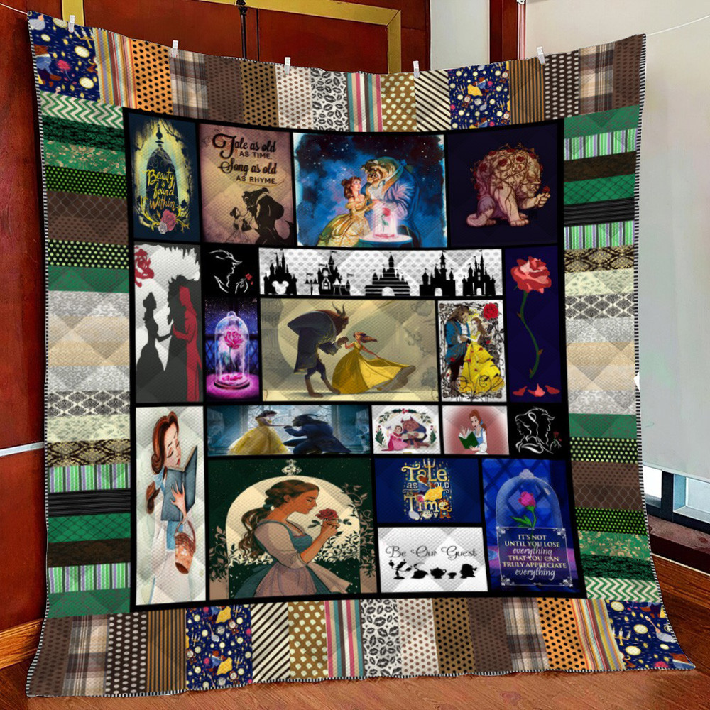 Beauty And The t Fabric Fleece Blanket Quilt Blanket