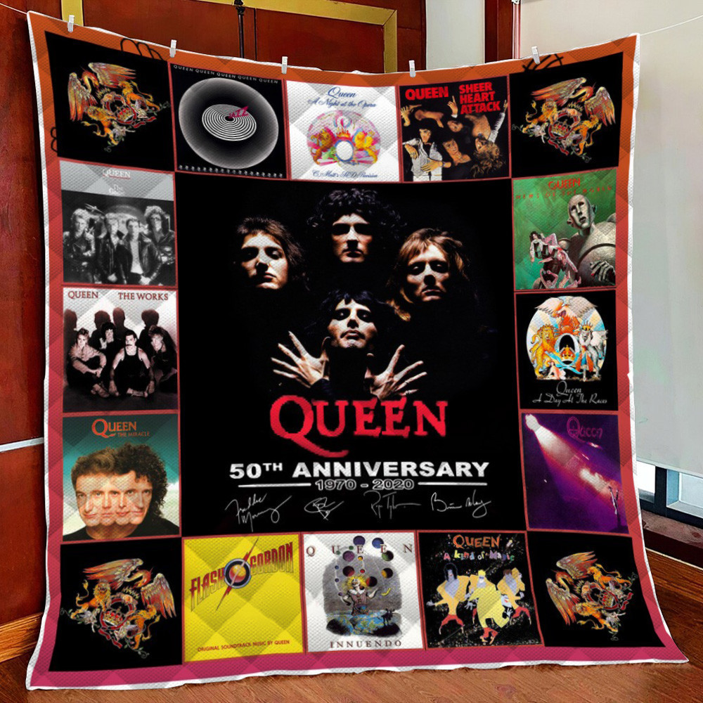 Queen 50Th Anniary Fleece Blanket Quilt Blanket For Bed