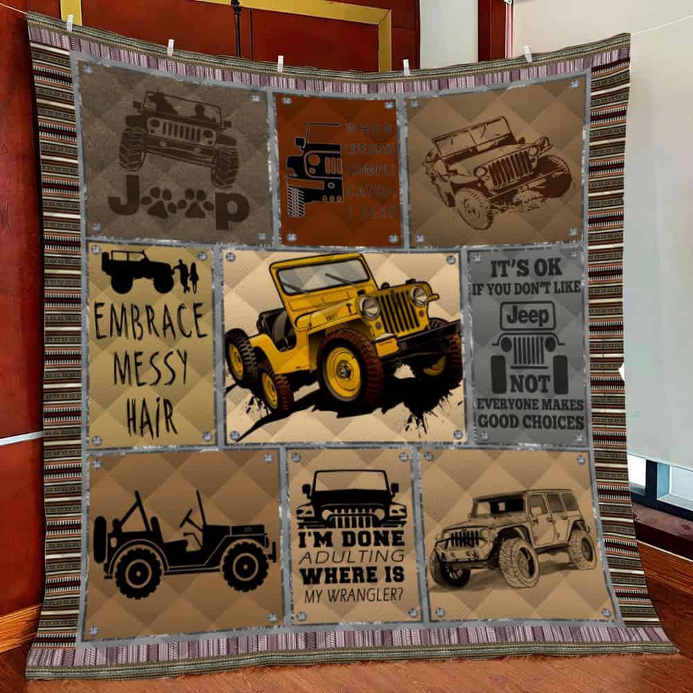 Jeep 1 Fleece Blanket Quilt Blanket