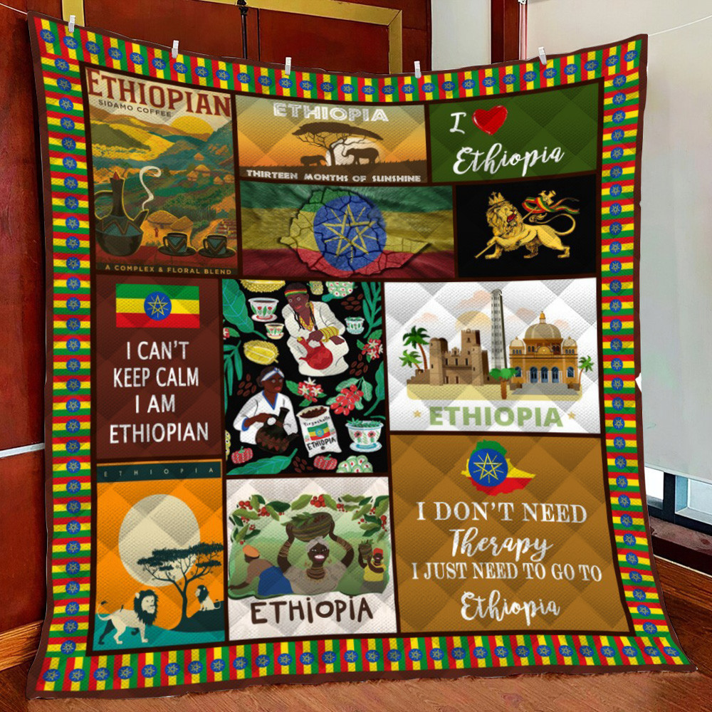 Ethiopia Fleece Blanket Quilt Blanket For Bed