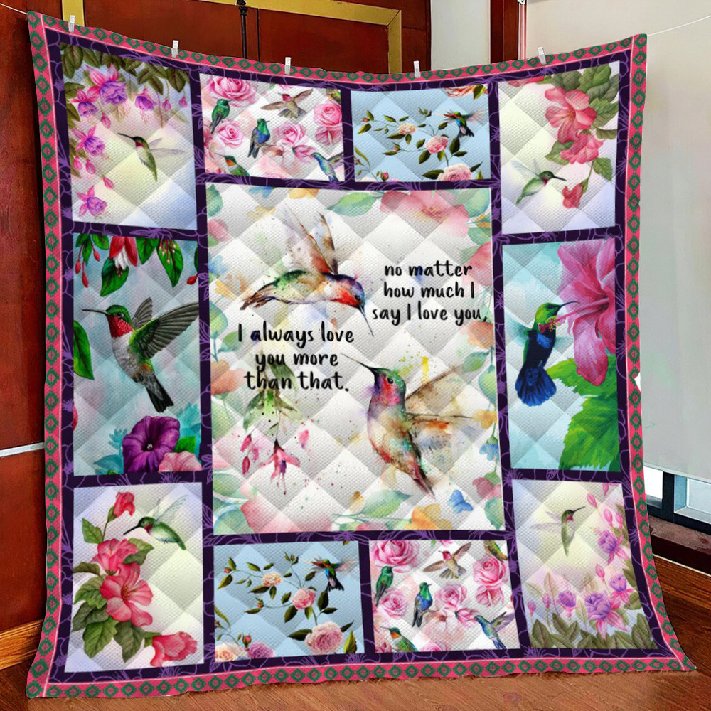 Hummingbirdes Peony Fleece Blanket Quilt Blanket For Bed