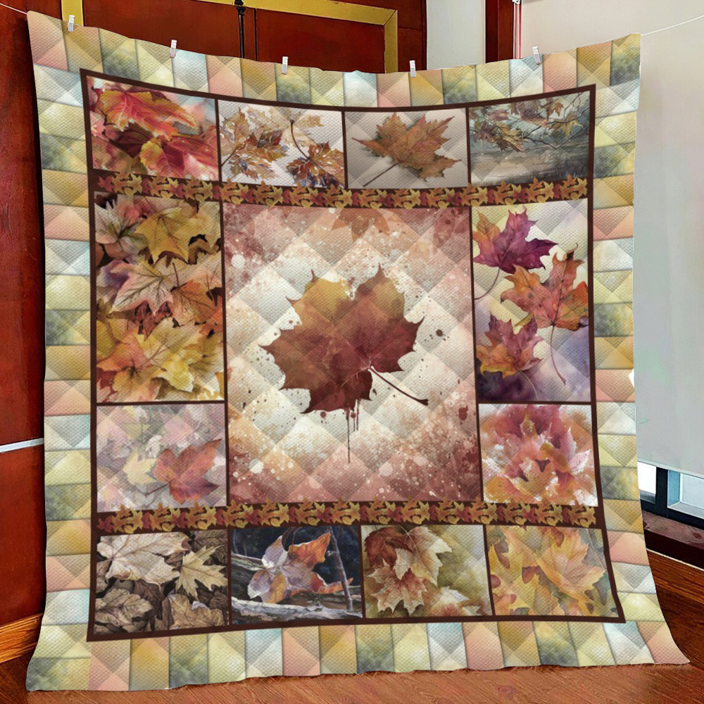 Maple Leaf Fleece Blanket Quilt Blanket