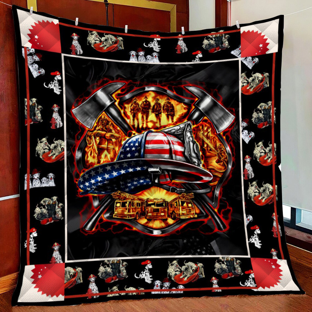 Firefighter Fleece Blanket Quilt Blanket
