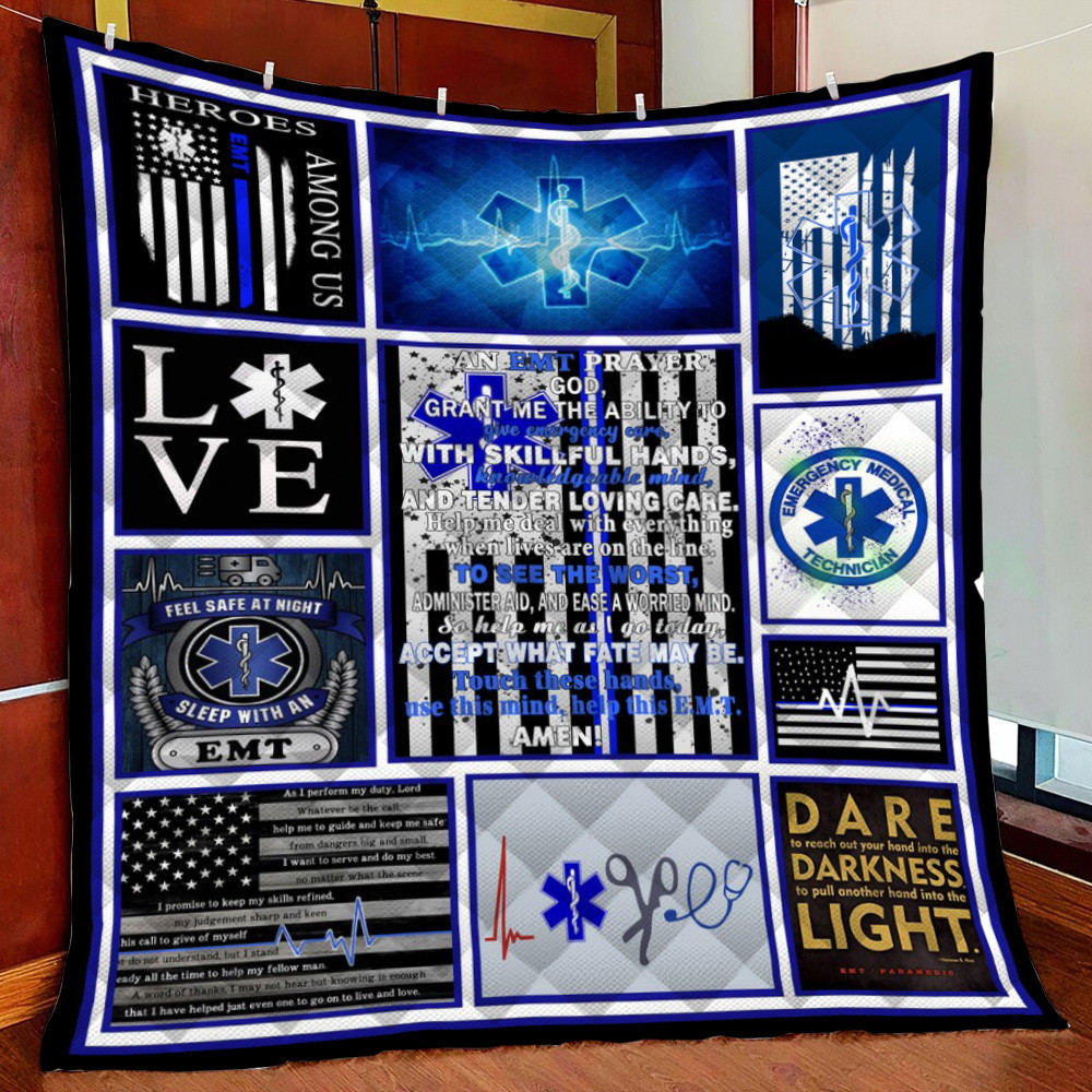 Emt Prayer Fleece Blanket Quilt Blanket For Bed