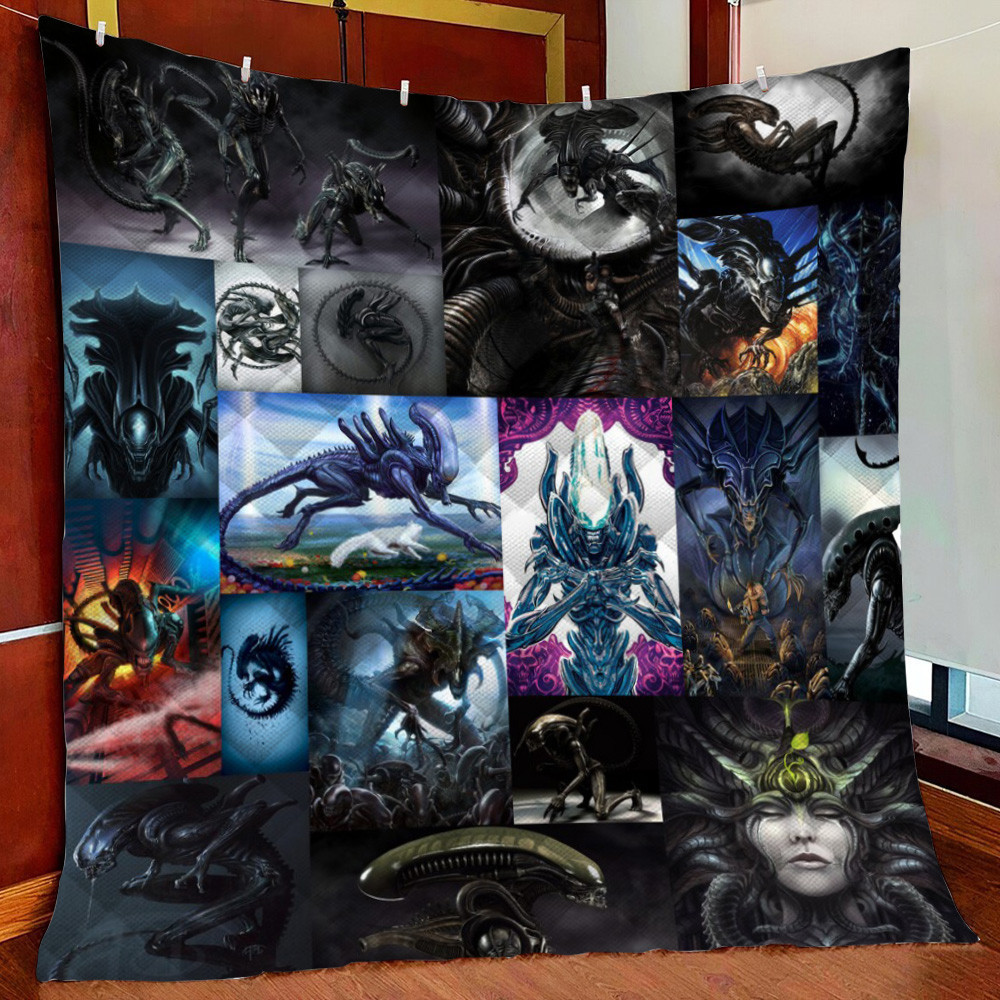 Alien Xenomorph Fleece Blanket Quilt Blanket For Bed