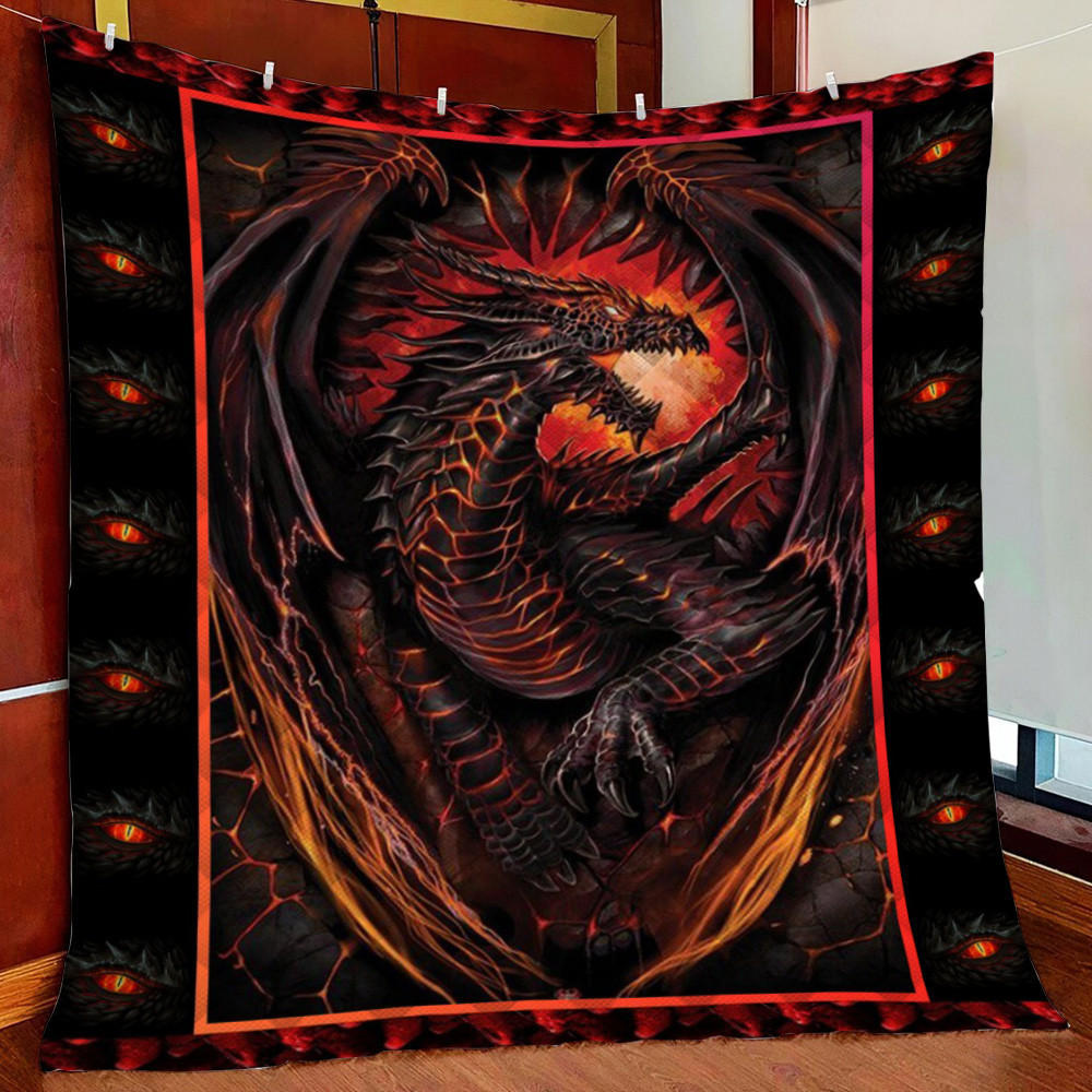 Dragon Fire Fleece Blanket Quilt Blanket