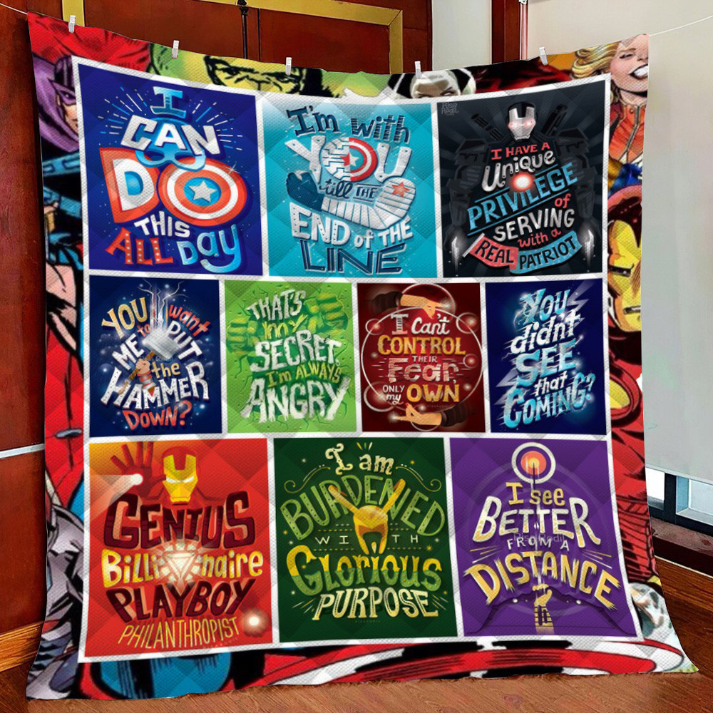 Avenger Charac Qu 3D Fleece Blanket Quilt Blanket
