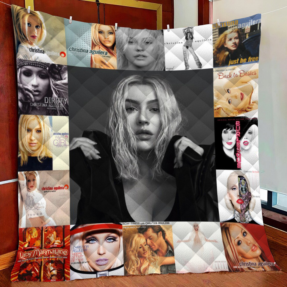 Ctina Aguilera Fleece Blanket Quilt Blanket