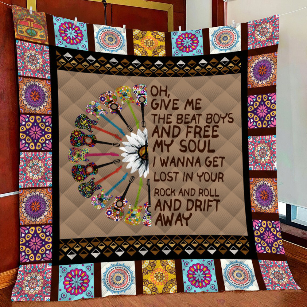 Hippie Lyrong Fleece Blanket Quilt Blanket