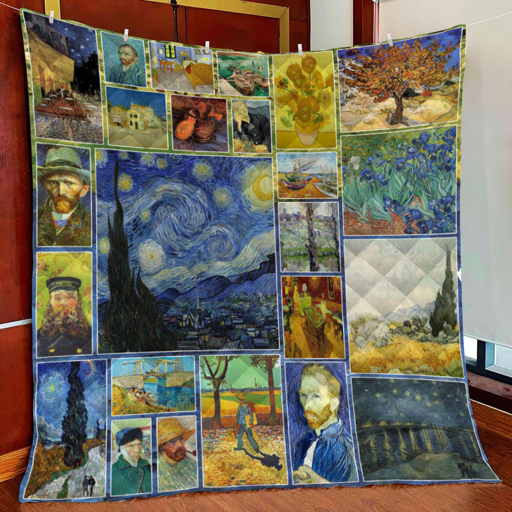 Van Gogh Collection Fleece Blanket Quilt Blanket