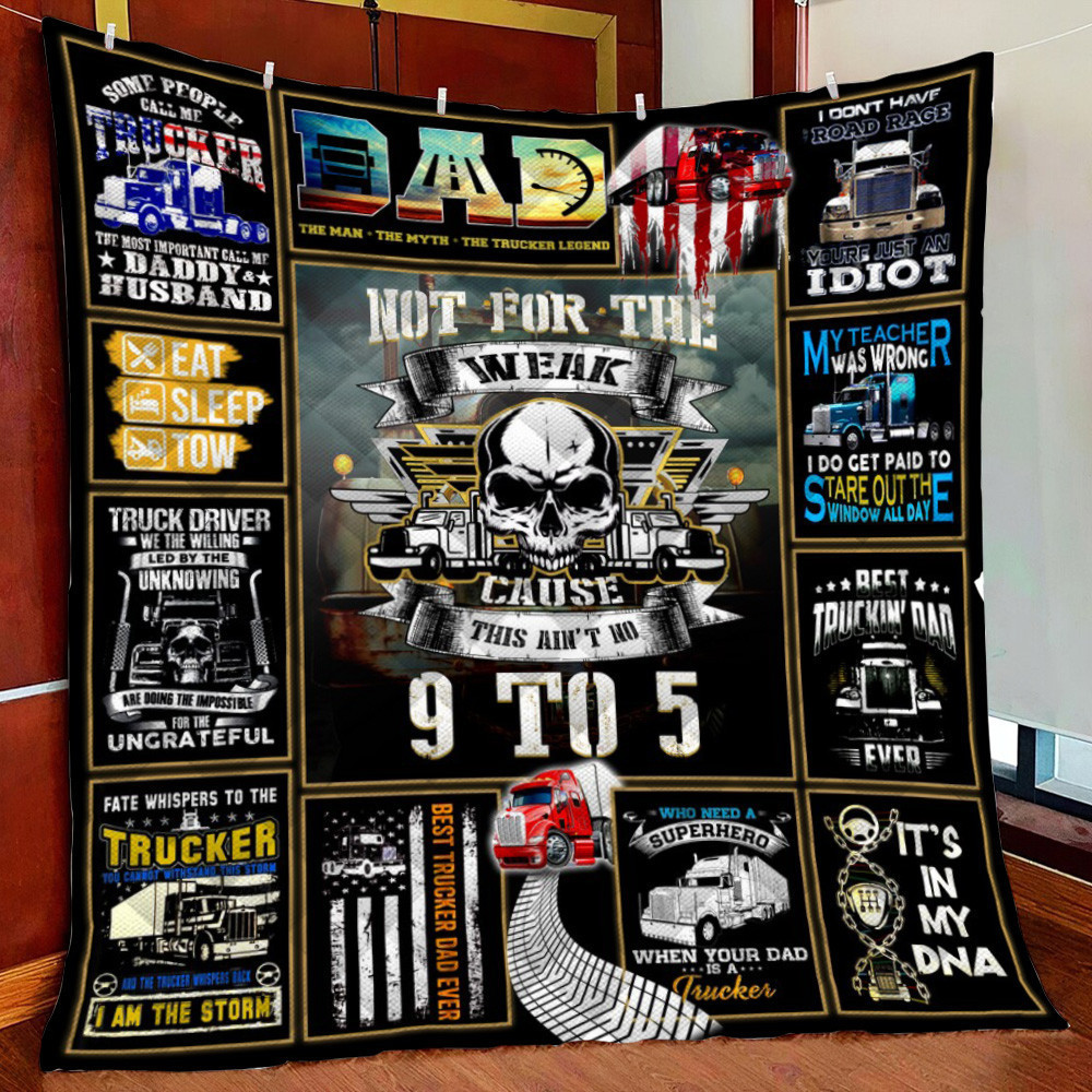 Truck Driver Fleece Blanket Quilt Blanket