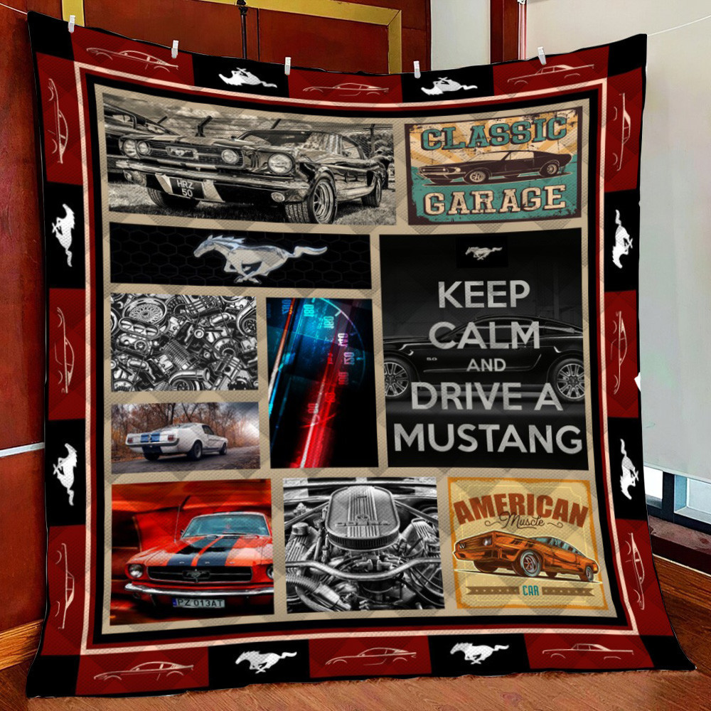 Mustang All The Time Fleece Blanket Quilt Blanket