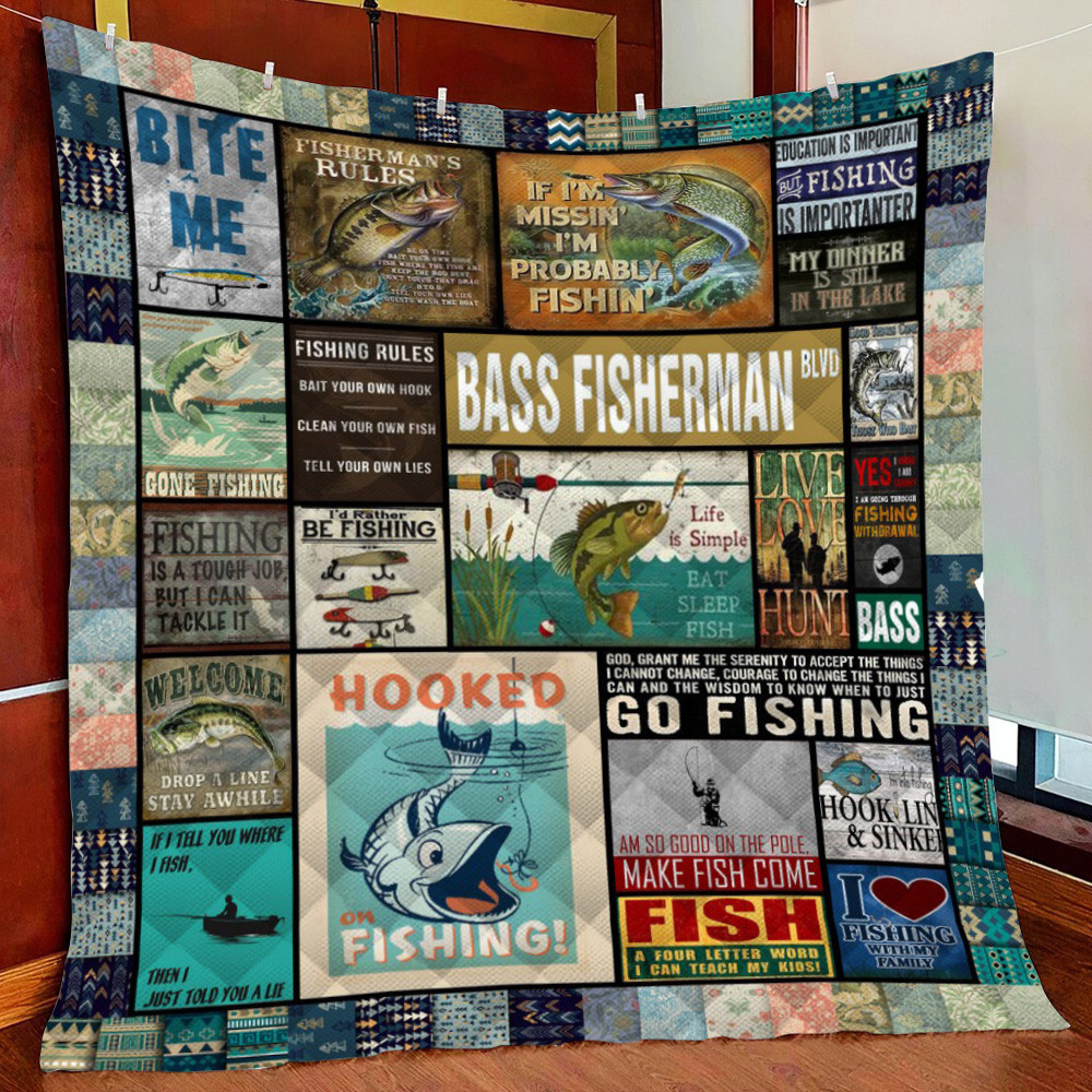 Hooked Onhing Fleece Blanket Quilt Blanket For Bed