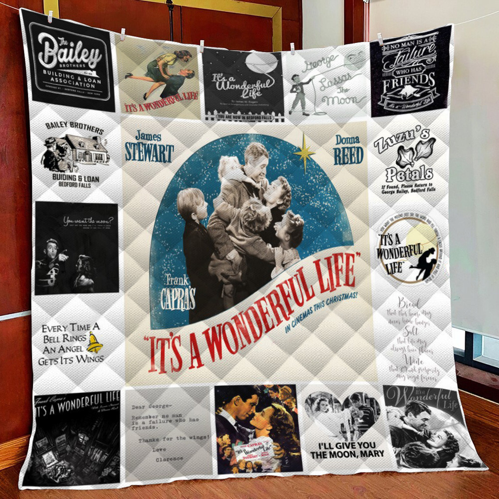 It A Wonderful Life Fleece Blanket Quilt Blanket