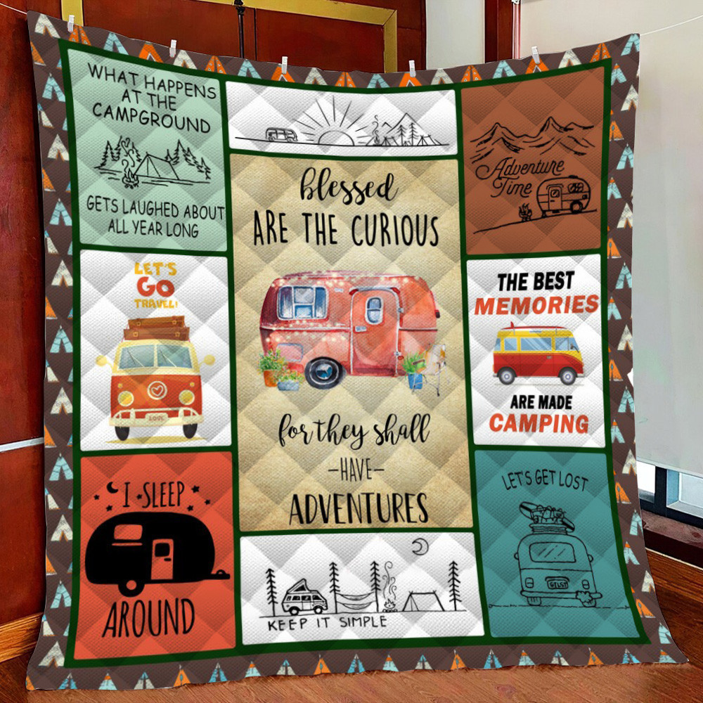 Best Memo Made Camping Fleece Blanket Quilt Blanket