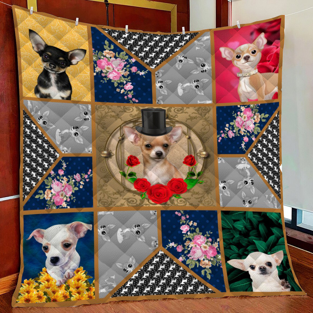 Cute Chihuahua Fleece Blanket Quilt Blanket