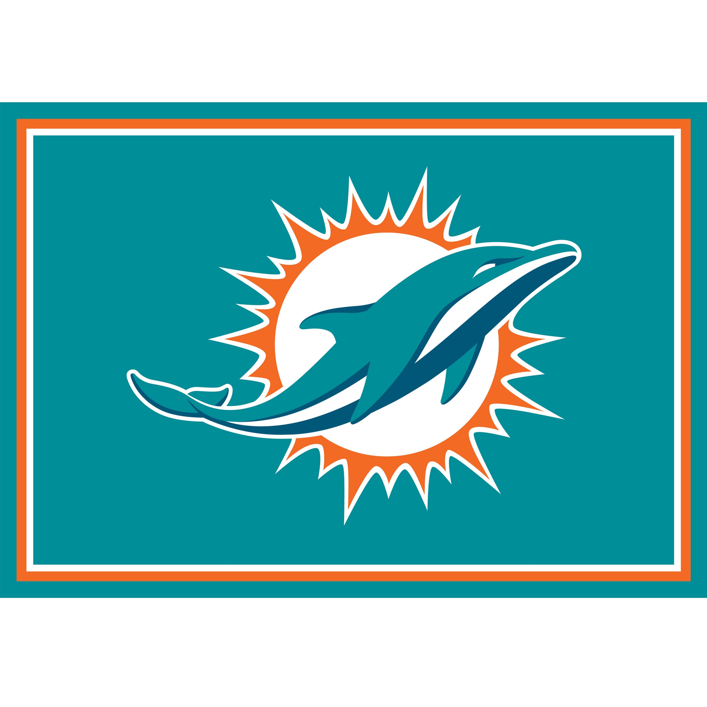 Nfl Miami Dolphins Entry Mat And Area Rug 