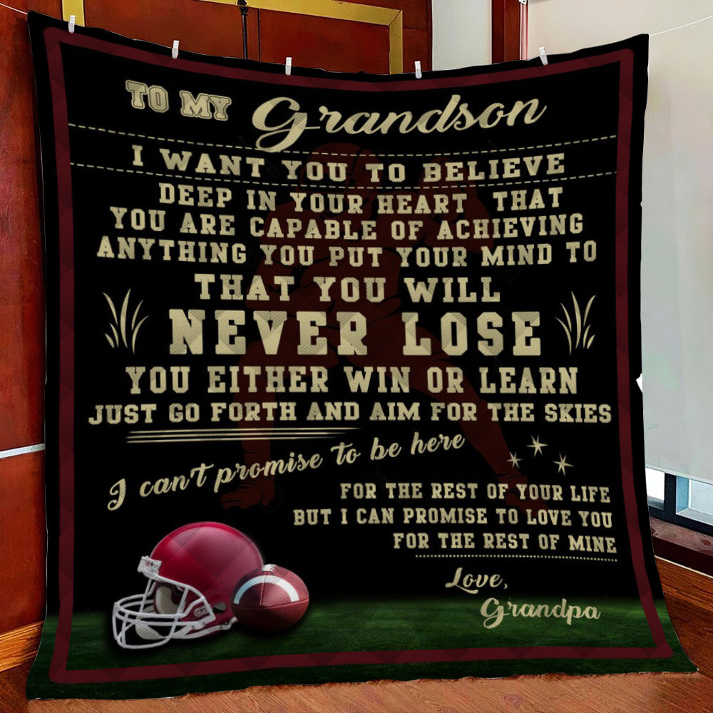Grandpa To Gron Nevere Fleece Blanket Quilt Blanket