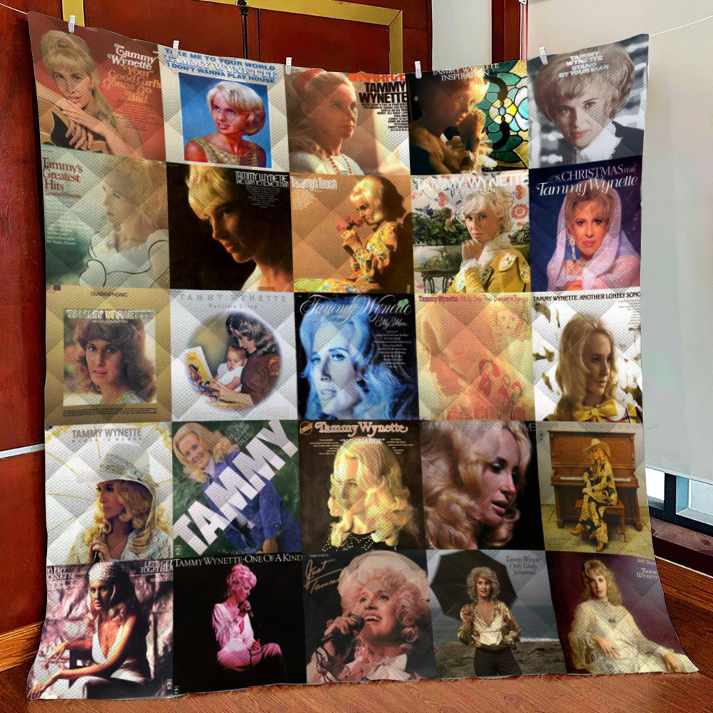 Tammy Wynette 2 Fleece Blanket Quilt Blanket