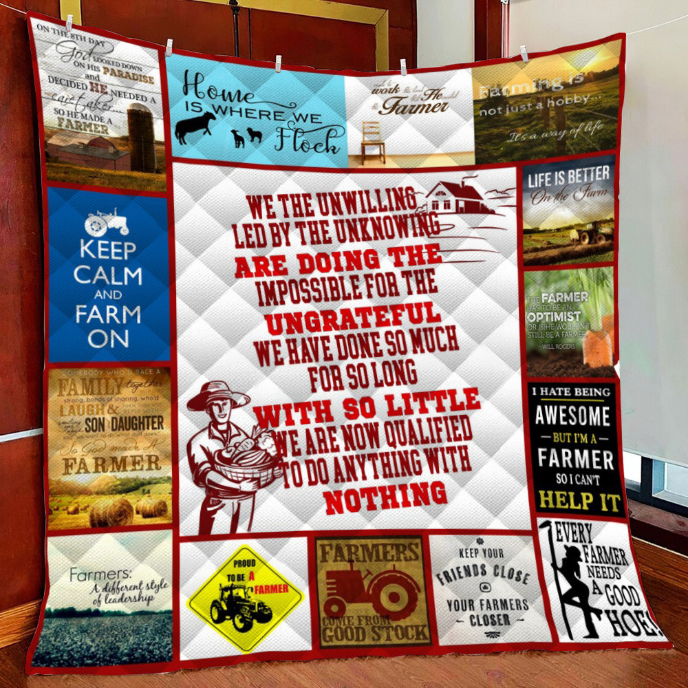 Farmer Blanket Fleece Blanket Quilt Blanket