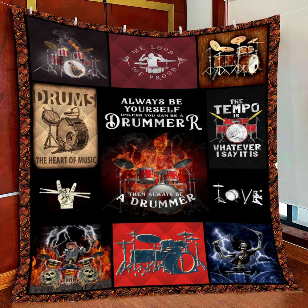 Al Be A Drummer Fleece Blanket Quilt Blanket