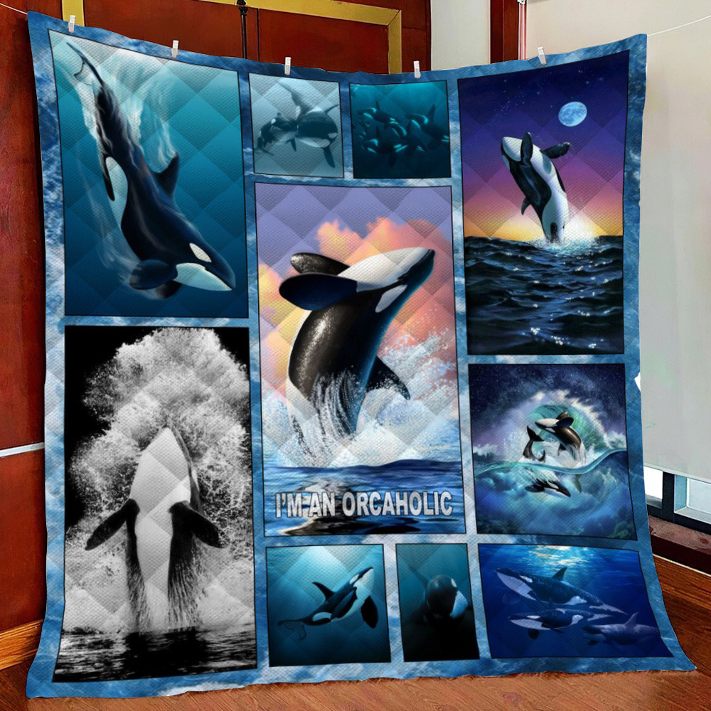Killer Whale Orcaholic Fleece Blanket Quilt Blanket For Bed