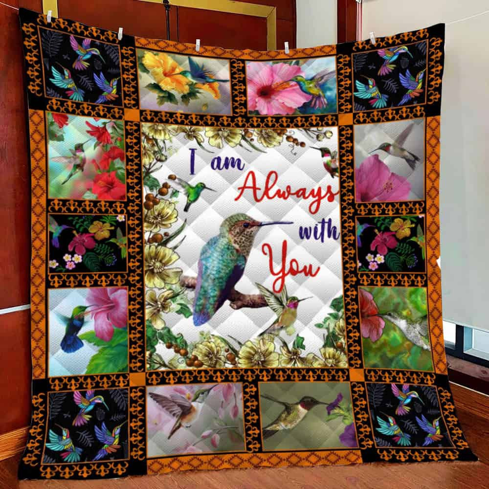 Hummingbird I Am Al With You Fleece Blanket Quilt Blanket