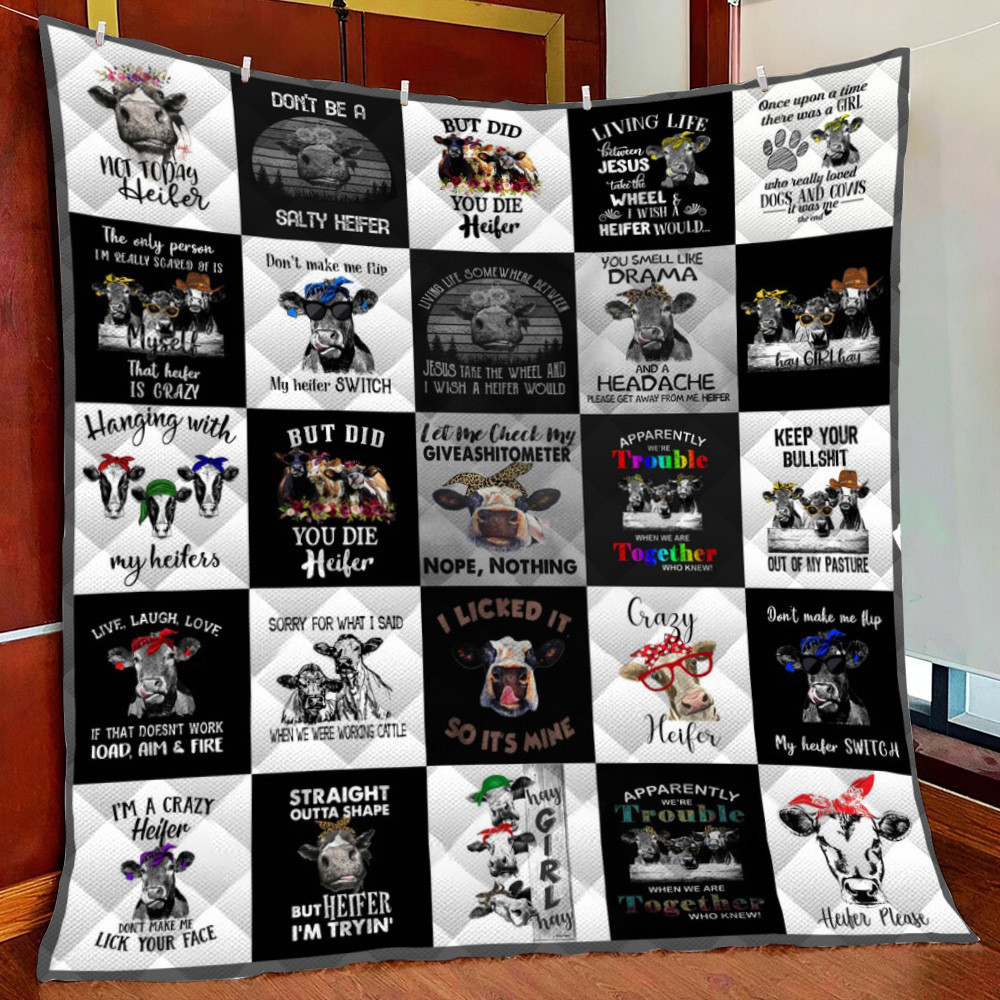 Cow Fleece Blanket Quilt Blanket For Bed
