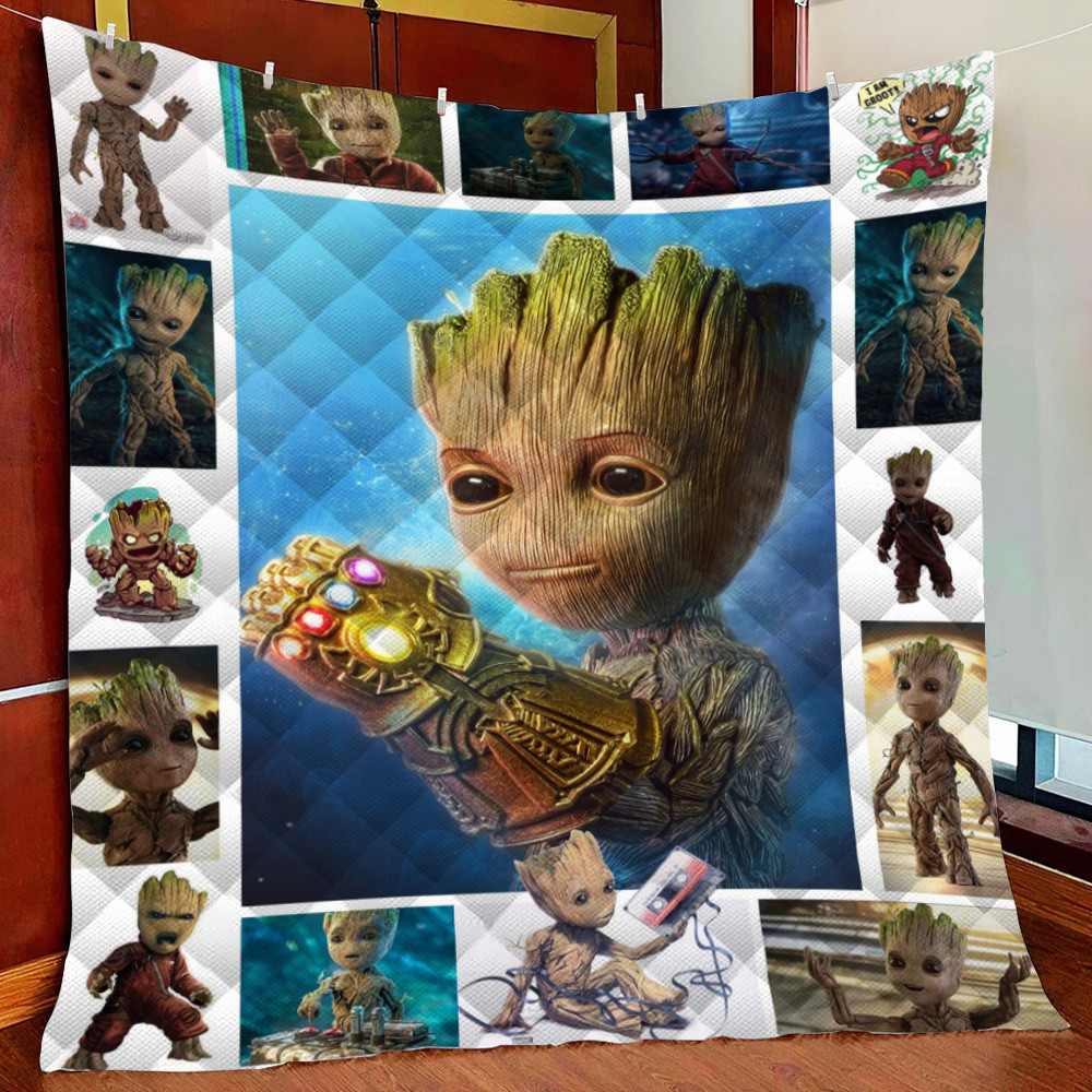 Groot Fleece Blanket Quilt Blanket For Bed