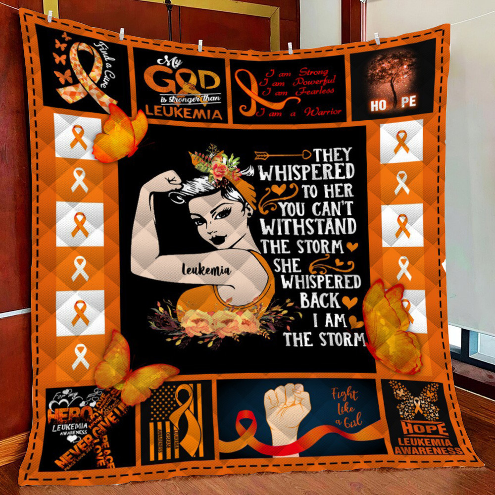 Leukemia Warrior Fleece Blanket Quilt Blanket