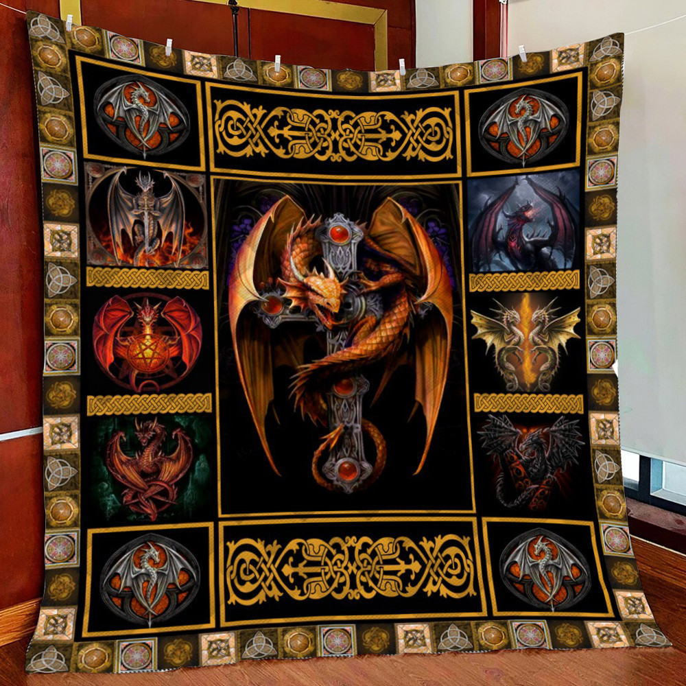 Dragon Celtic Fleece Blanket Quilt Blanket