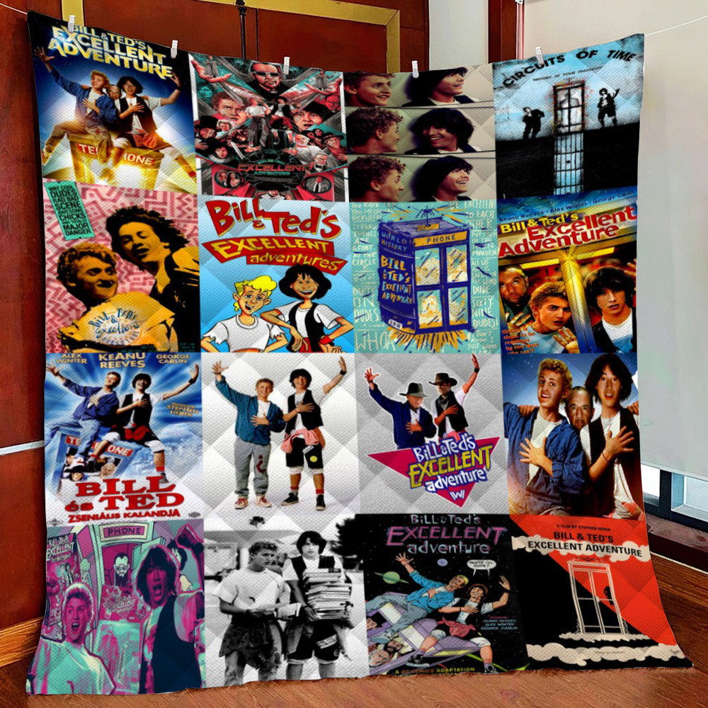 Bill &Amp; Te Excellent Adventure Fleece Blanket Quilt Blanket