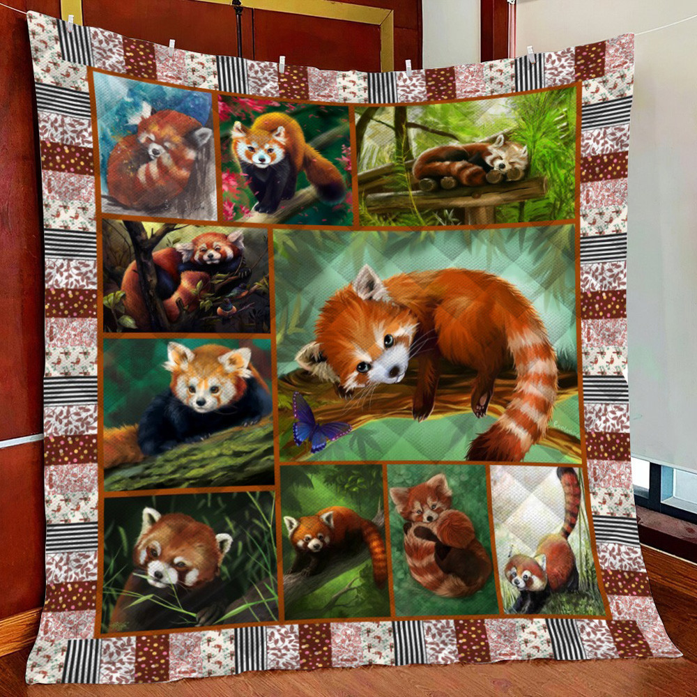 Red Panda Fleece Blanket Quilt Blanket