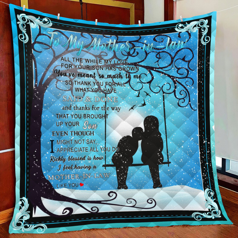 My Mother-In-LawThank You Fleece Blanket Quilt Blanket