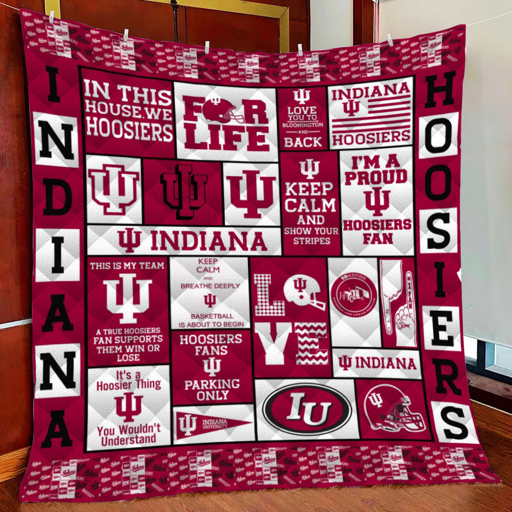 Indiana Fleece Blanket Quilt Blanket