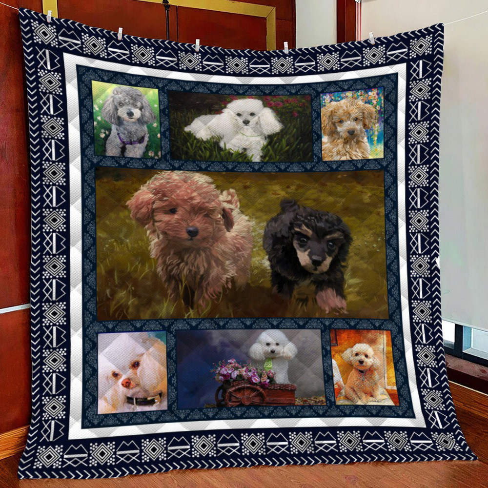 Poodle 1 Fleece Blanket Quilt Blanket
