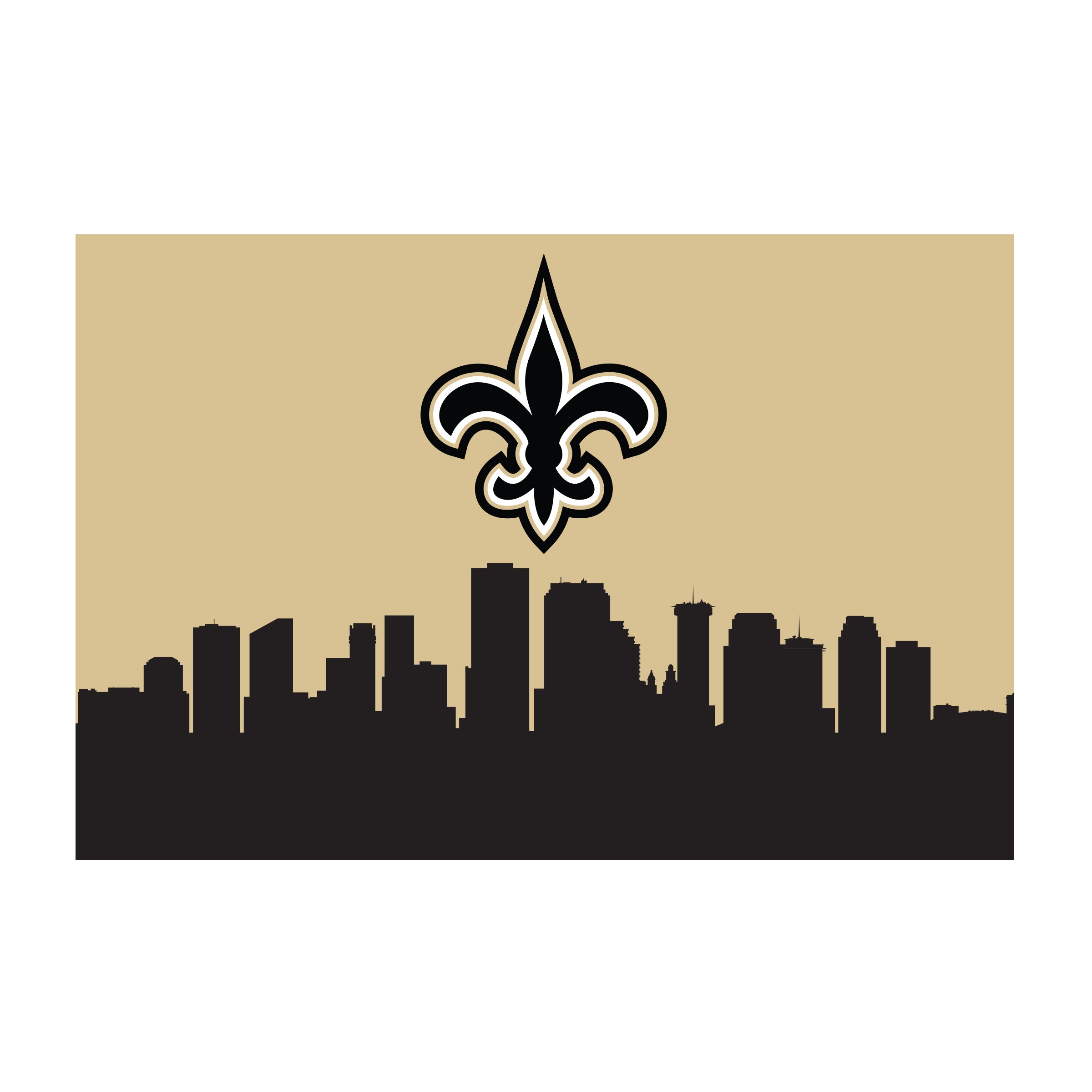 Nfl New Orleans Saints Washable 2 X 3 Ft Area Rug City Scape Design