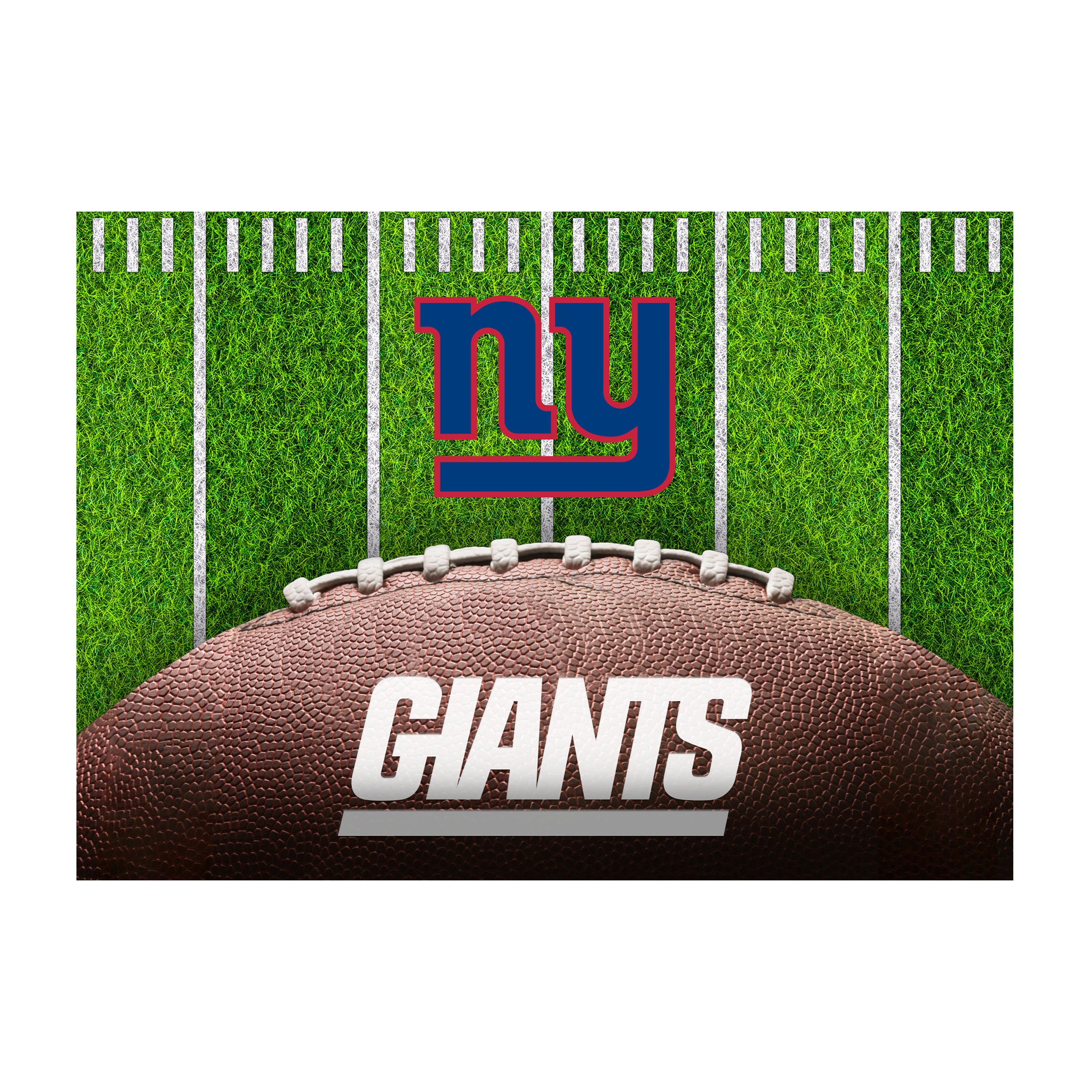 Nfl New York Giants Washable 5 X 7 Ft Area Rug Football Field Design