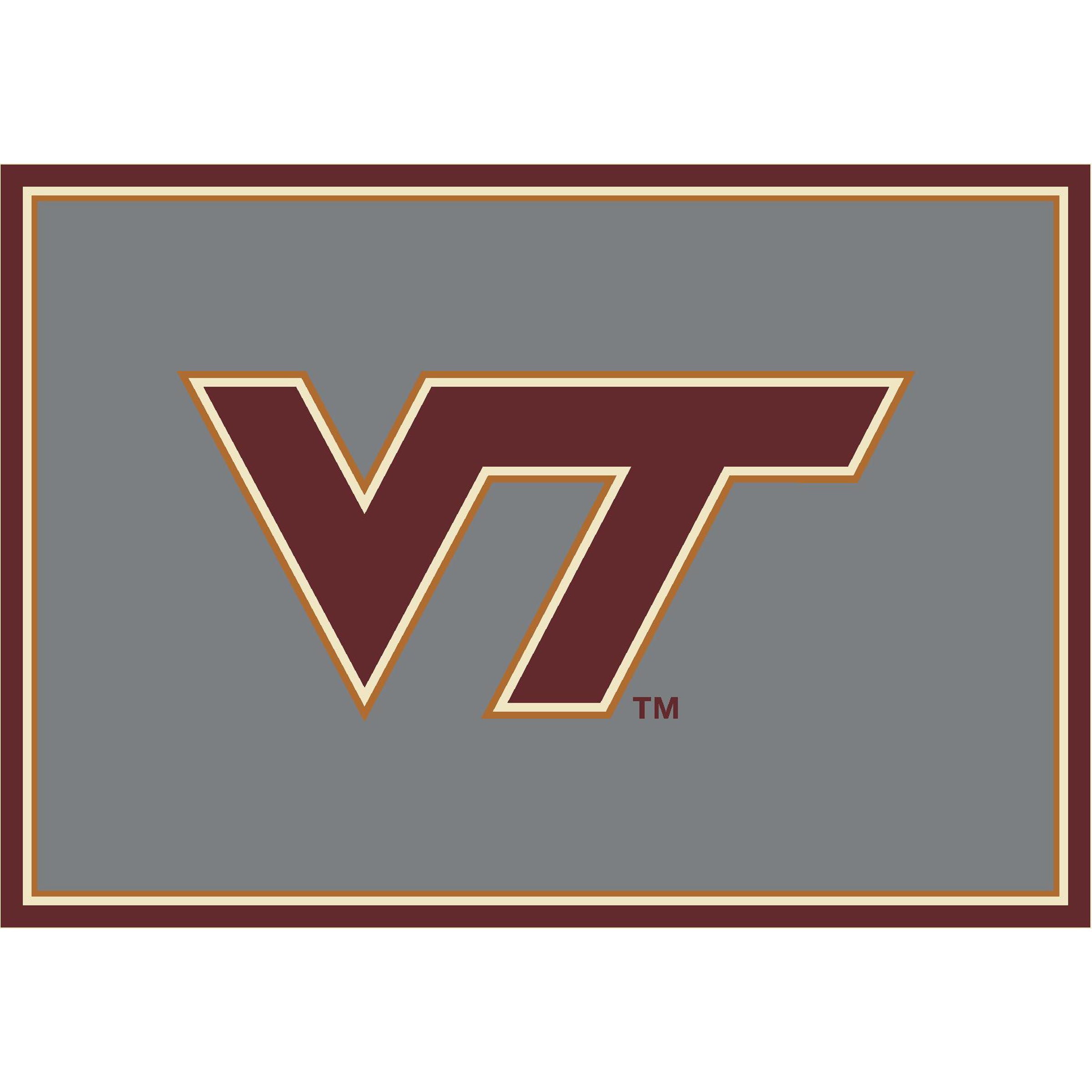 Ncaa Virginia Tech Hokies Team Logo Area Rug Spirit Design