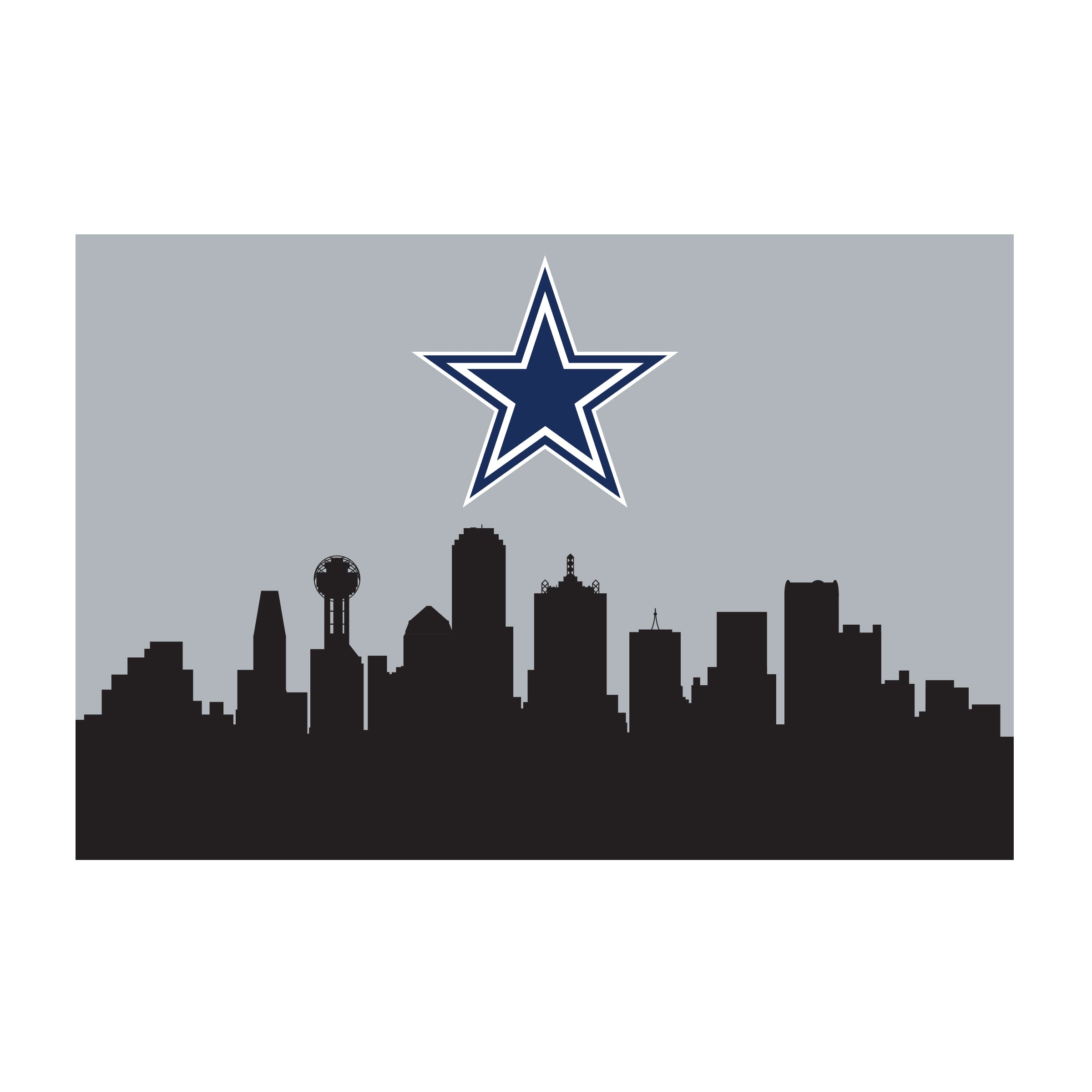 Nfl Dallas Cowboys Washable 2 X 3 Ft Area Rug City Scape Design
