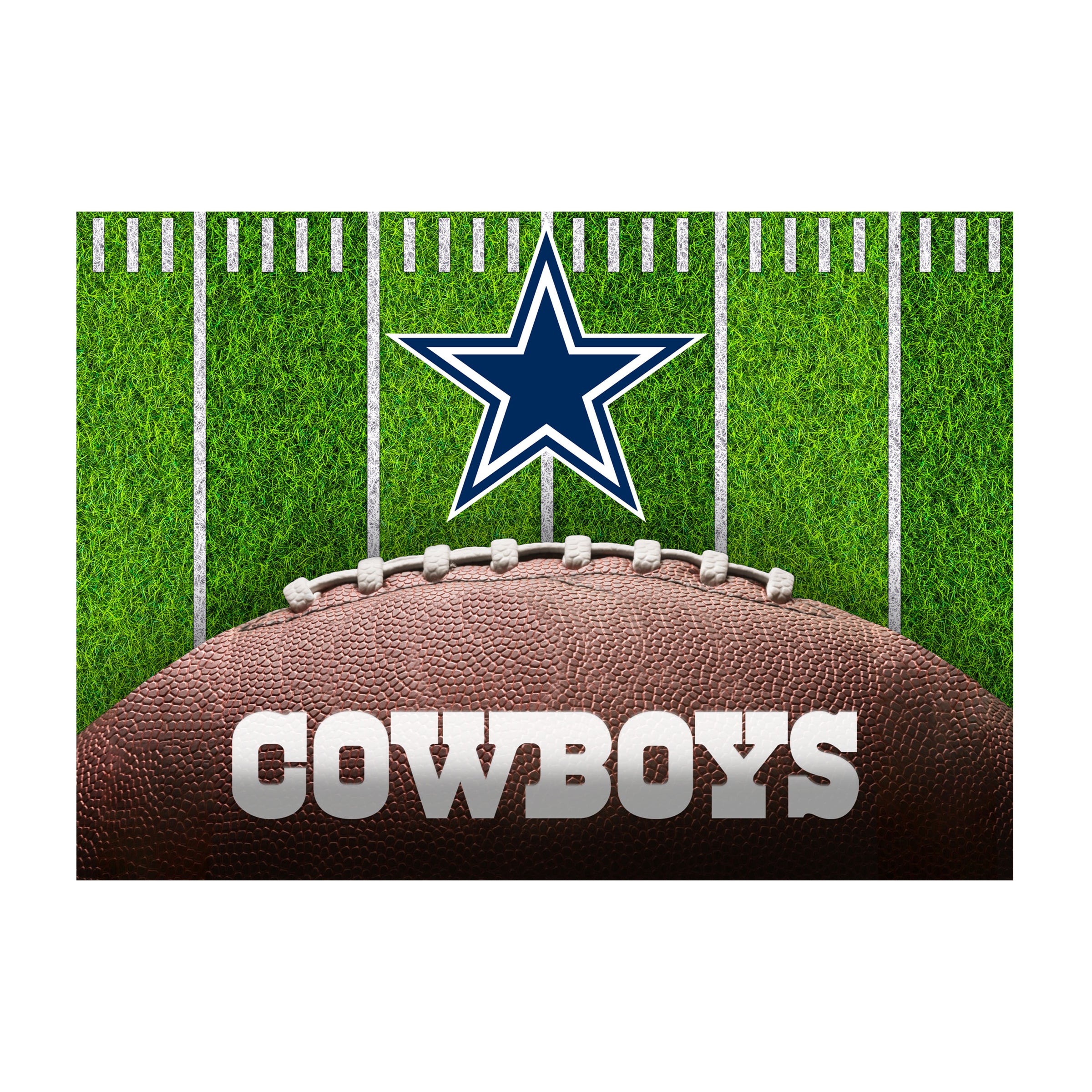 Nfl Dallas Cowboys Washable 5 X 7 Ft Area Rug Football Field Design