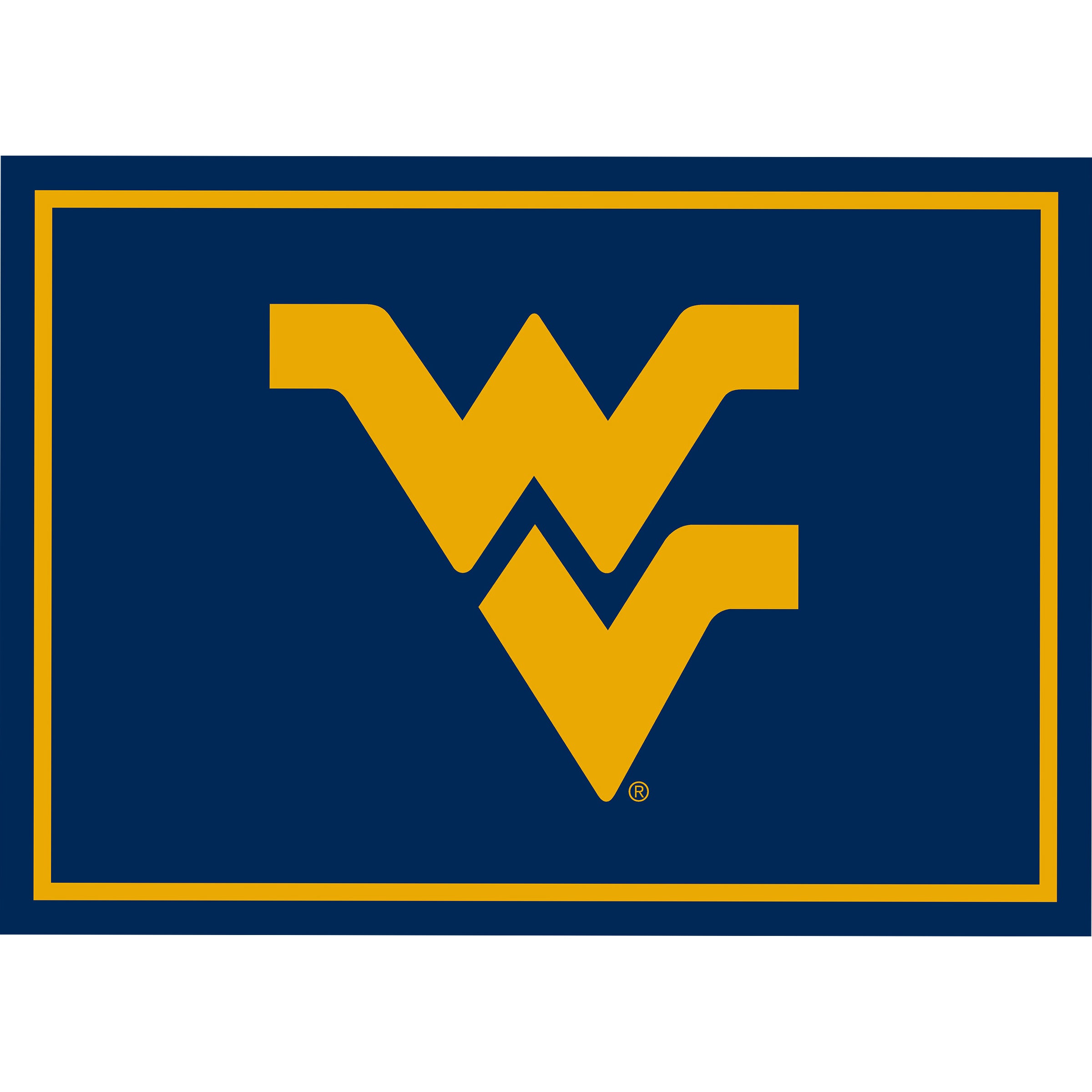 Ncaa West Virginia Mountaineers Team Logo Area Rug Spirit Design