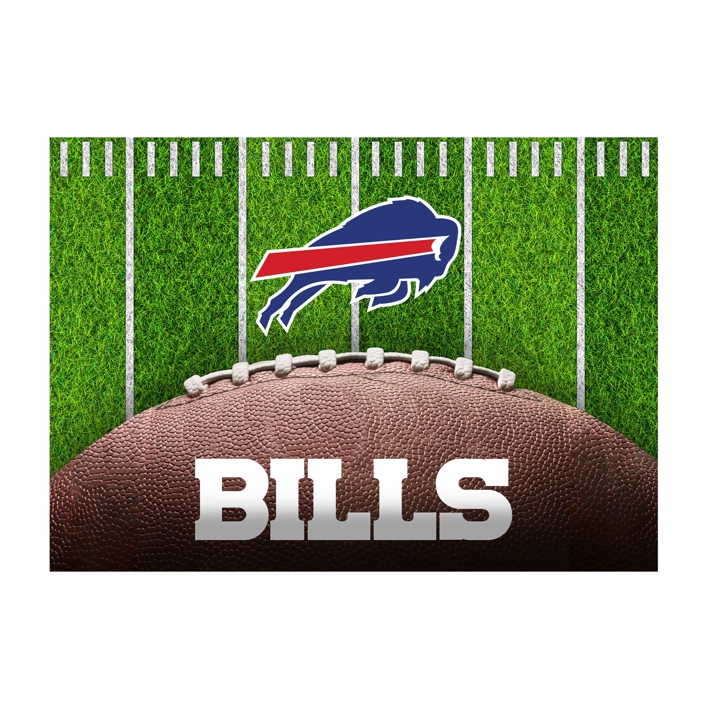 Nfl Buffalo Bills Washable 5 X 7 Ft Area Rug Football Field Design