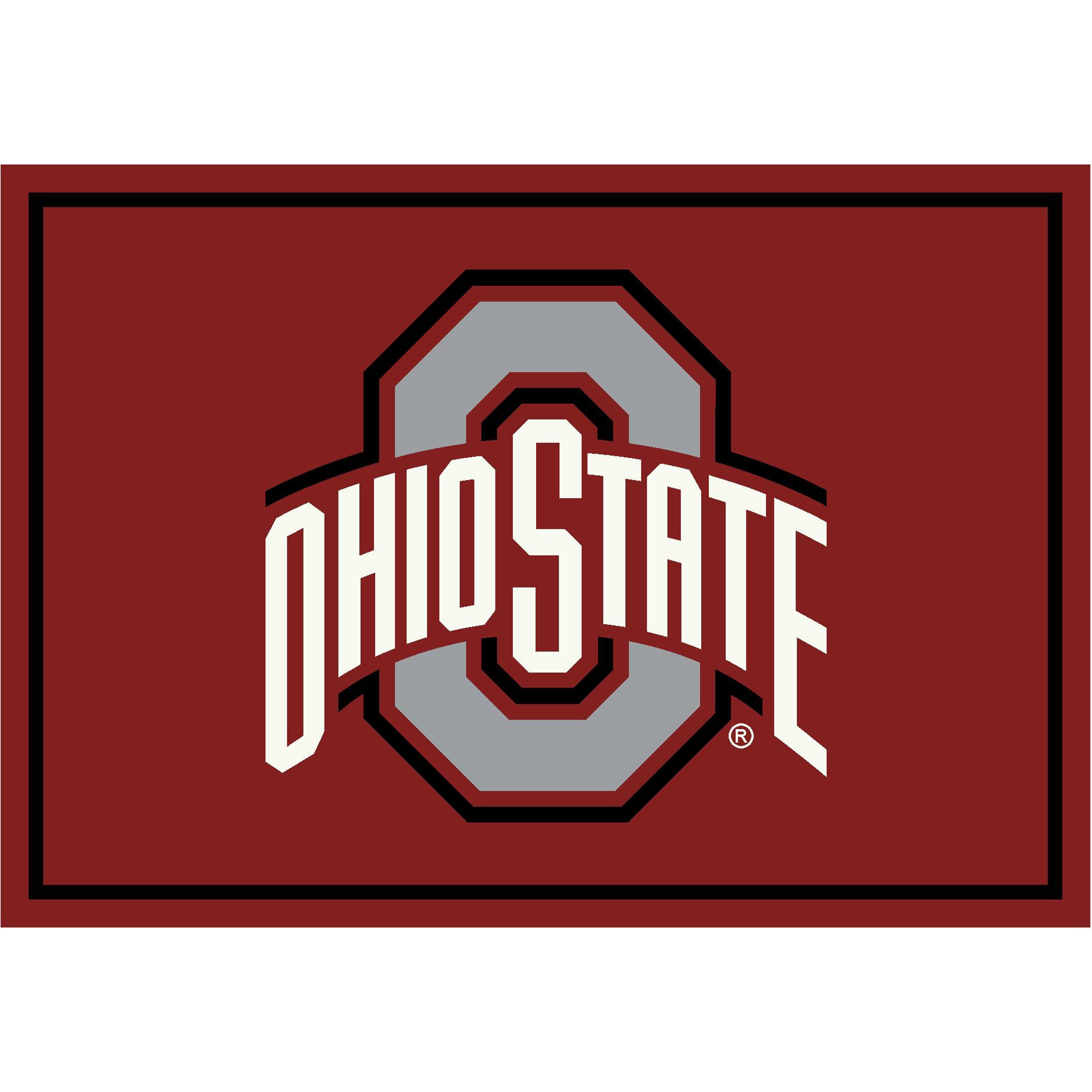 Ncaa Ohio State Buckeyes Team Logo Area Rug Spirit Design