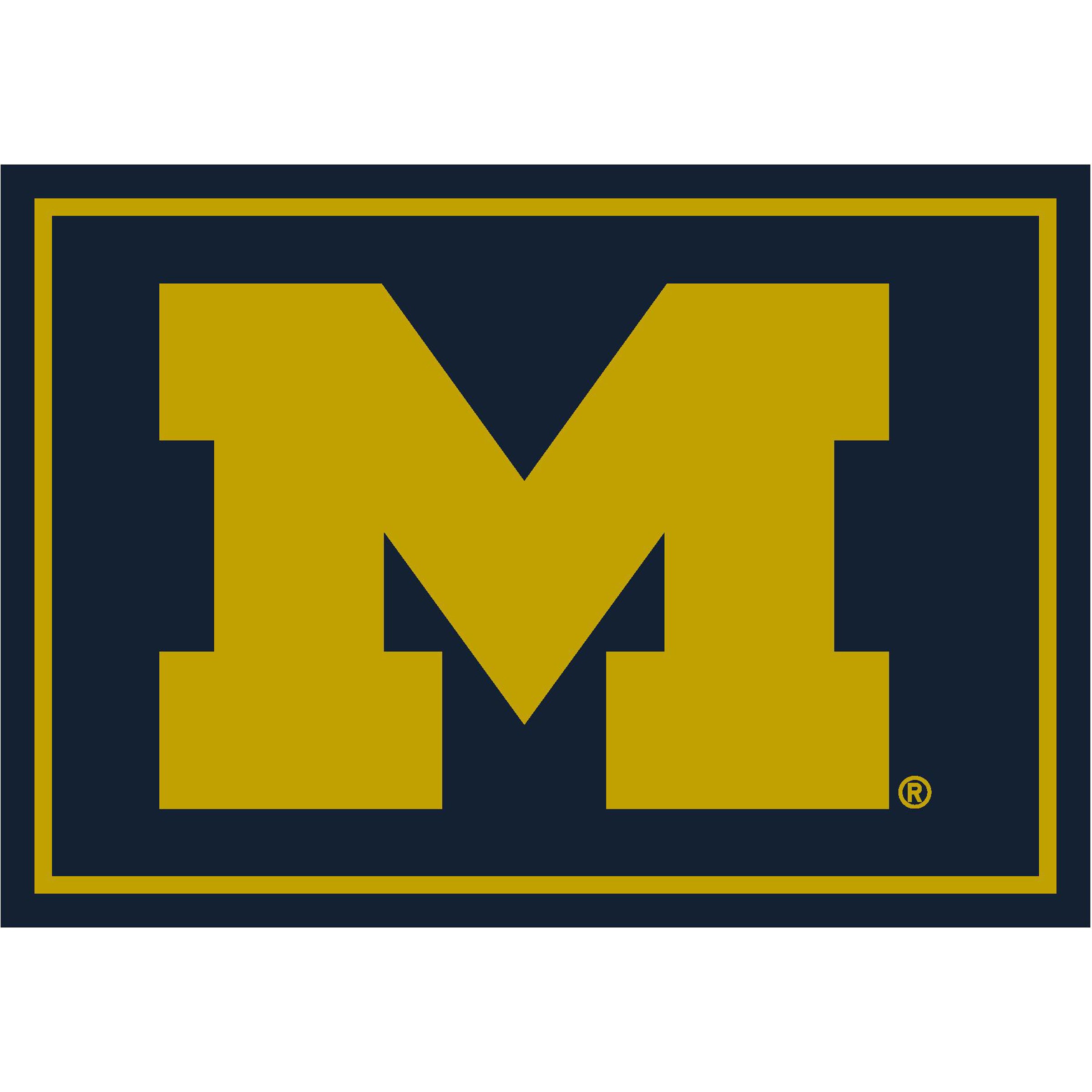 Ncaa Michigan Wolverines Team Logo Area Rug Spirit Design