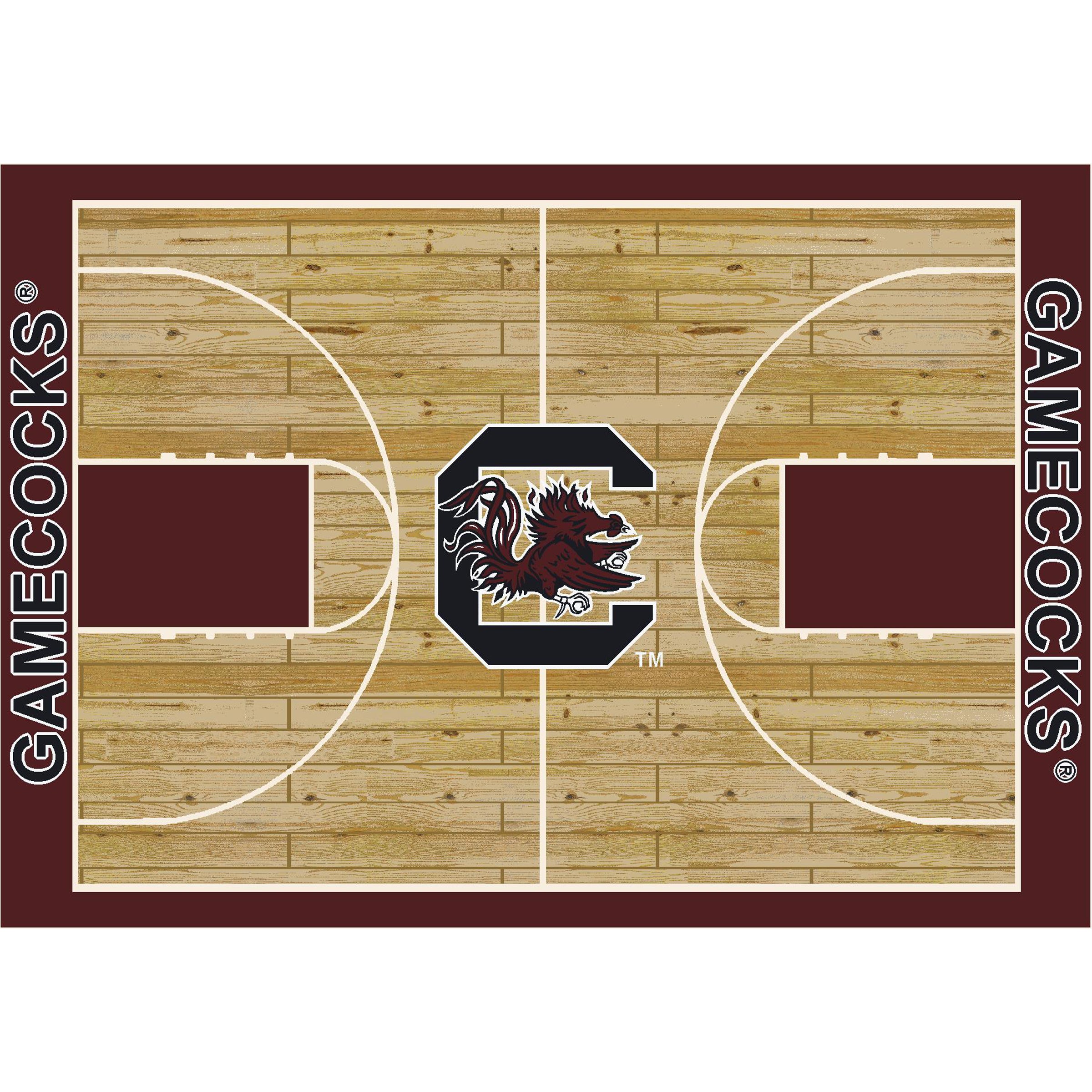 Ncaa South Carolina Gamecocks Team Logo Area Rug Court-Side Design