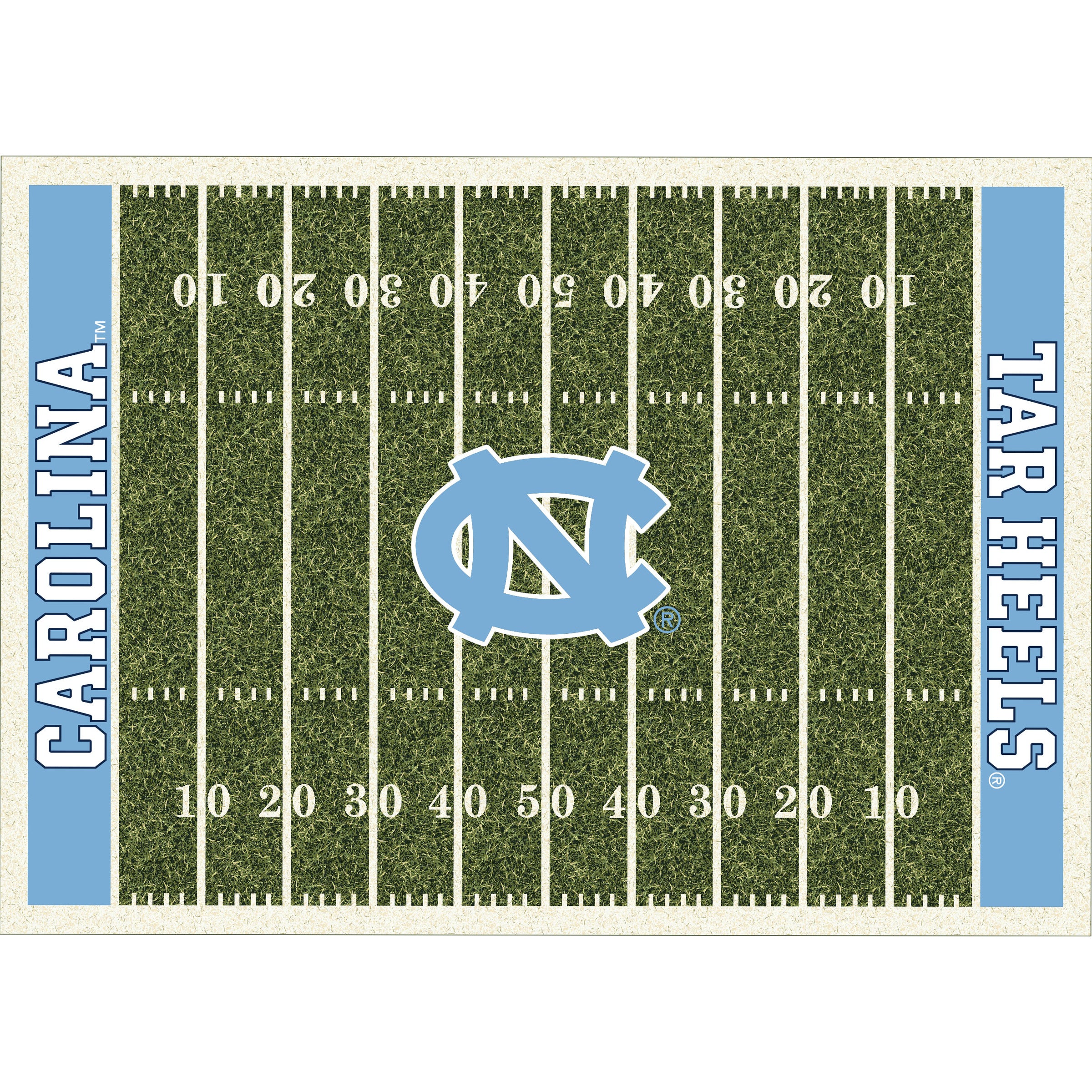 Ncaa North Carolina Tar Heels Team Logo Area Rug Home-Field Design
