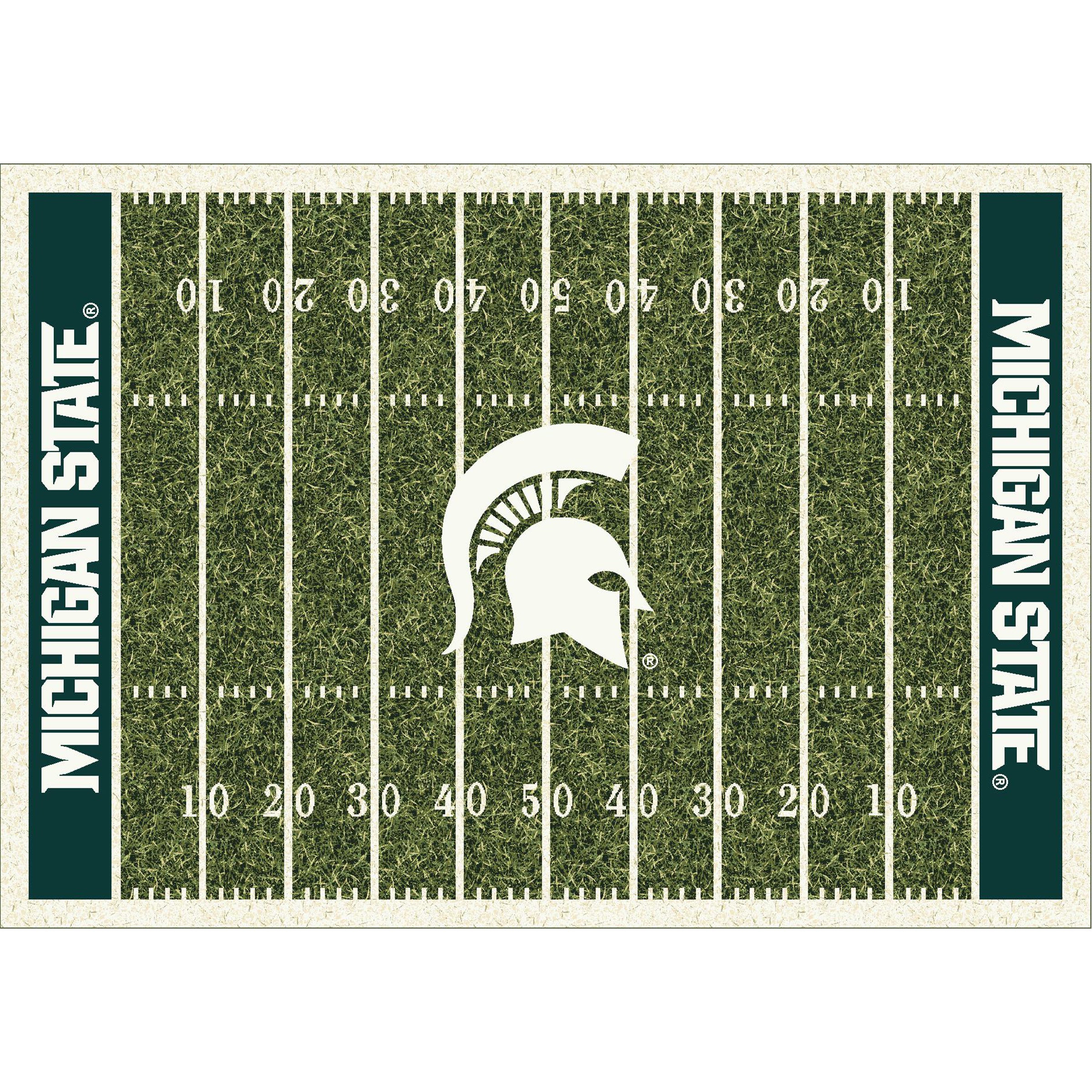 Ncaa Michigan State Spartans Team Logo Area Rug Home-Field Design